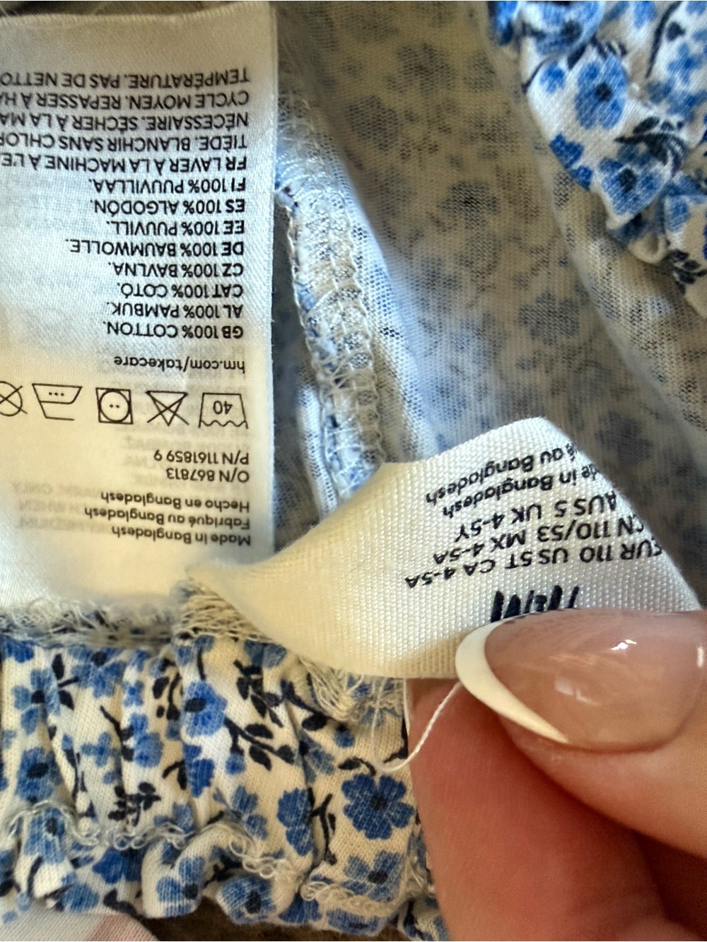 H&M Girl's Pink & White Floral Tank Tops and Shorts Sets - Picture 6 of 6